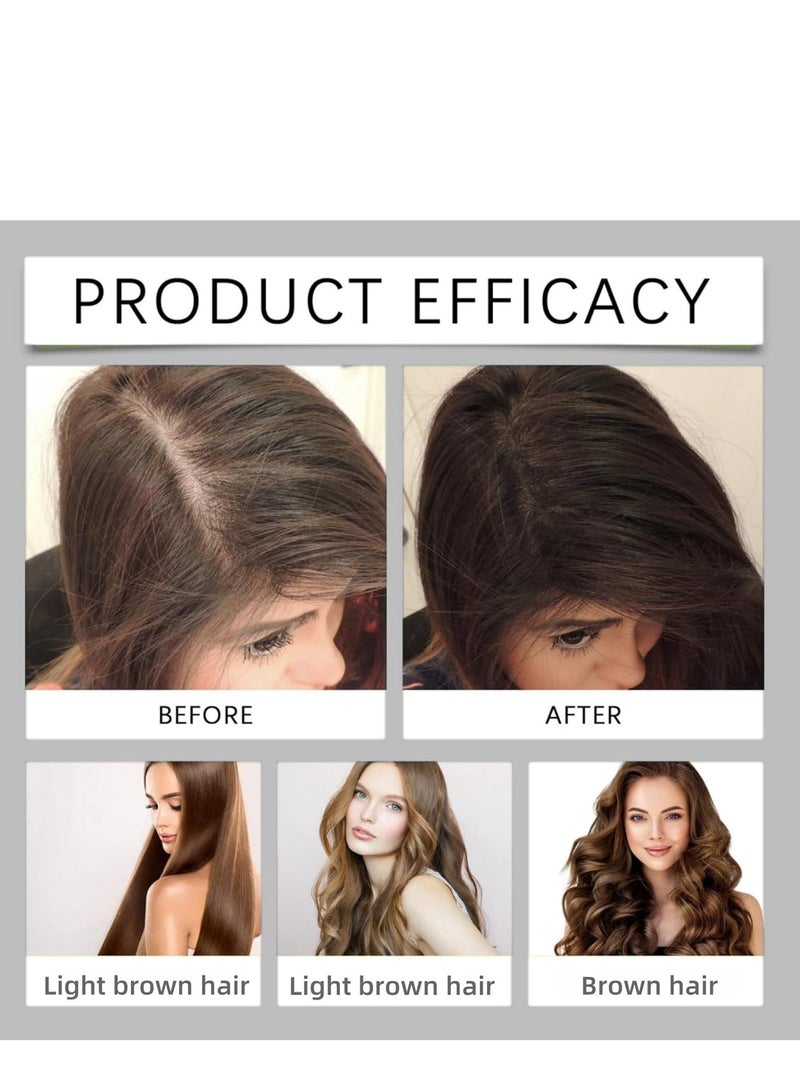 EELHOE Hair Dye Shampoo,3-In-1 Shampoo for Color Treated Hair,Hair Colour Shampoo for Grey Hair Coverage,Home Hair Dye Pure Plant Extract,Hair Care Instant Dye Shampoo,Anti Grey Shampoo 200ml(Dark Brown) - Image 2